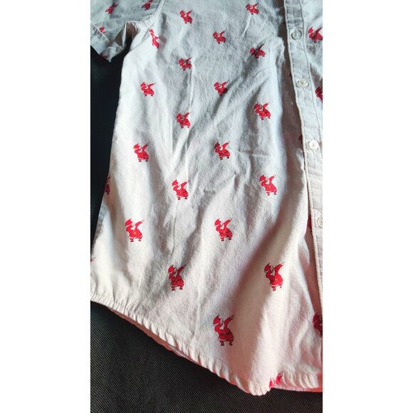 Mens Medium Button Down Shirt Dabbing Santa's Christmas Holiday Work Casual - Picture 2 of 14